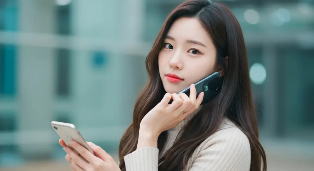 보험금 청구 거절되어 전화하는 여성