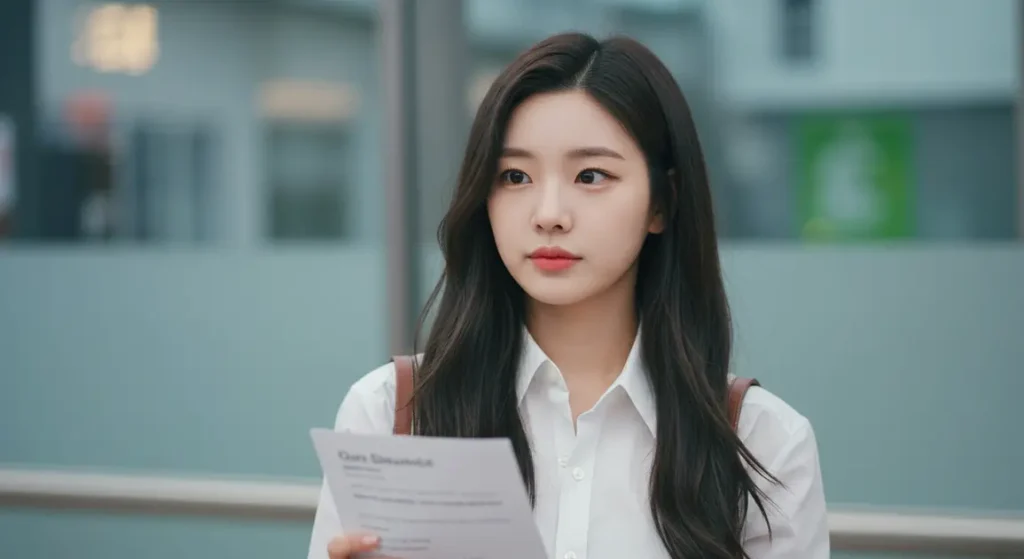 세금관련 서류를 들고 있는 여성
